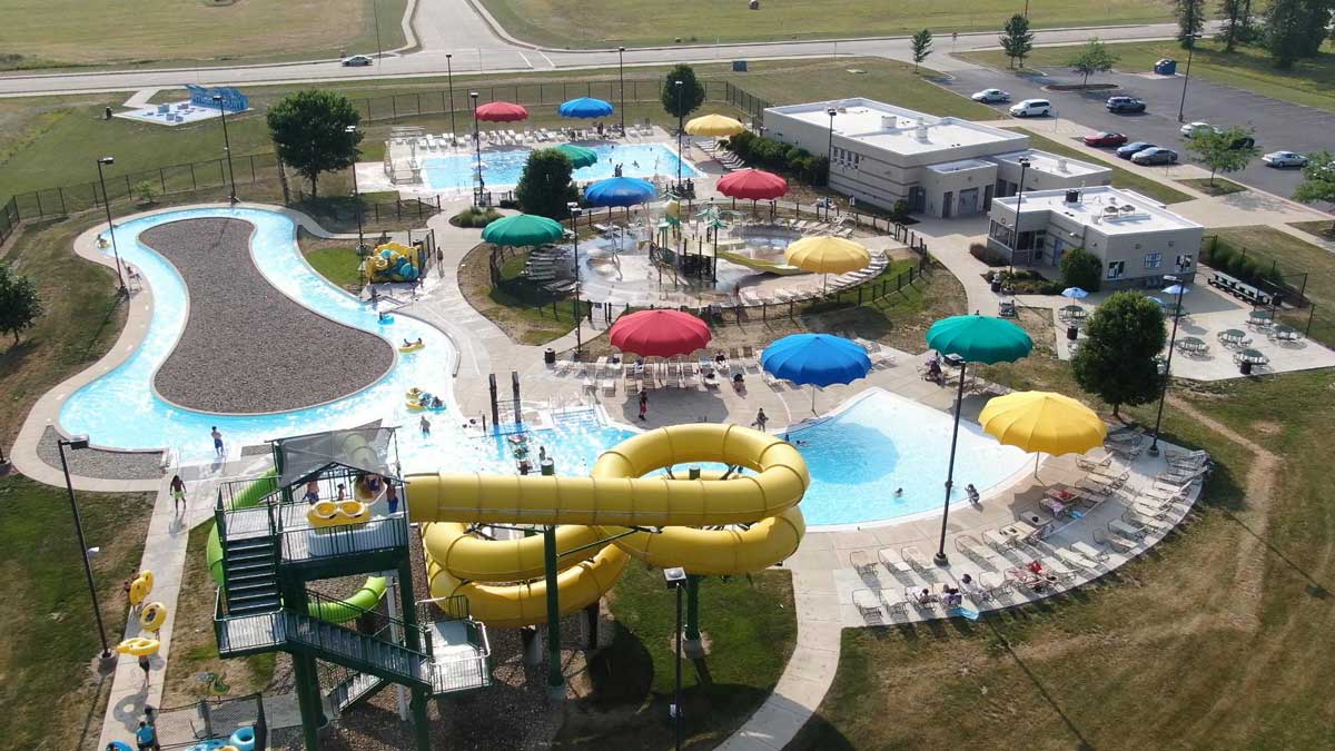 Aerial Shot of Waterpark
