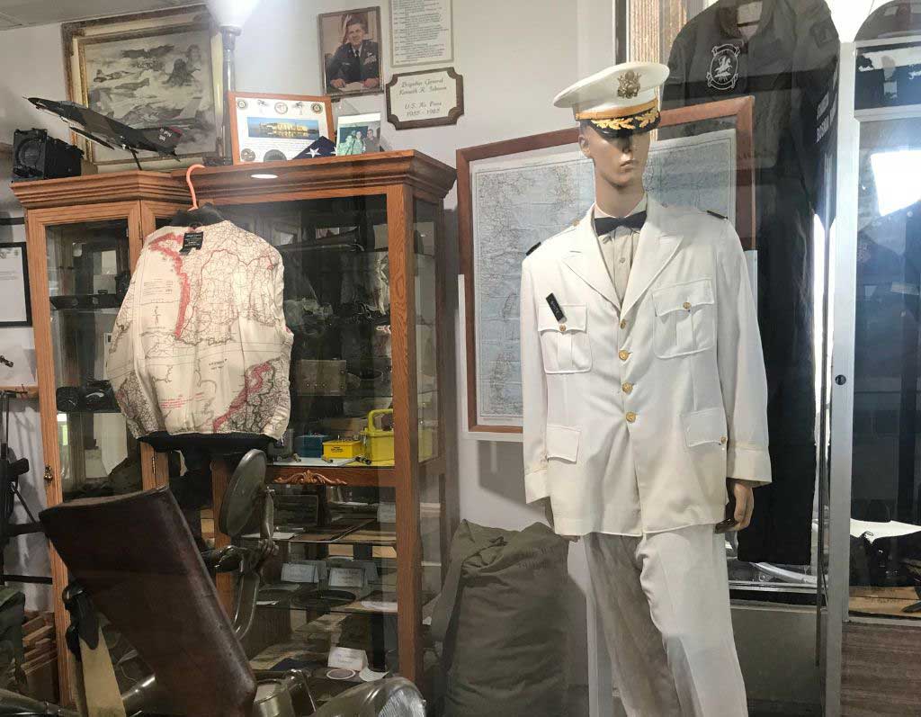 Military Museum Display with Uniformed Mannequin